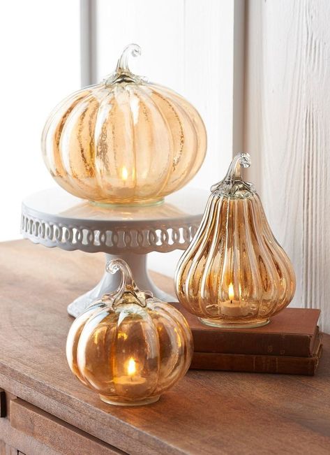 Glass Pumpkin Centerpiece, Pumpkin Topper, Halloween And Fall, Raz Imports, Orange Copper, Daniel Fast, Pumpkin Centerpieces, Glass Pumpkins, Fall Centerpiece