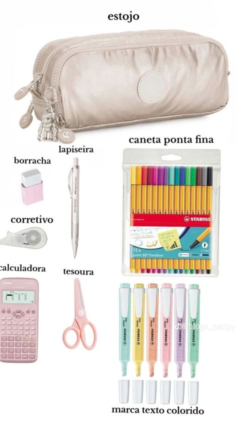 School Material Aesthetic, School Instagram, School Backpack Essentials, Aesthetic College, Personal Planners, School Bag Essentials, Backpack Essentials, Purse Essentials, Hate School