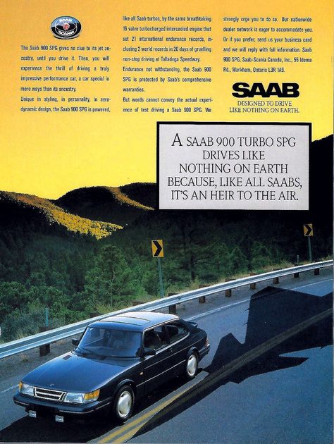 Saab 9000 Turbo, Saab 96 V4, Saab Turbo, Saab 900 Turbo, Saab Automobile, Vintage Saab Ads, Saab 900, Automobile Advertising, Mustang Ii