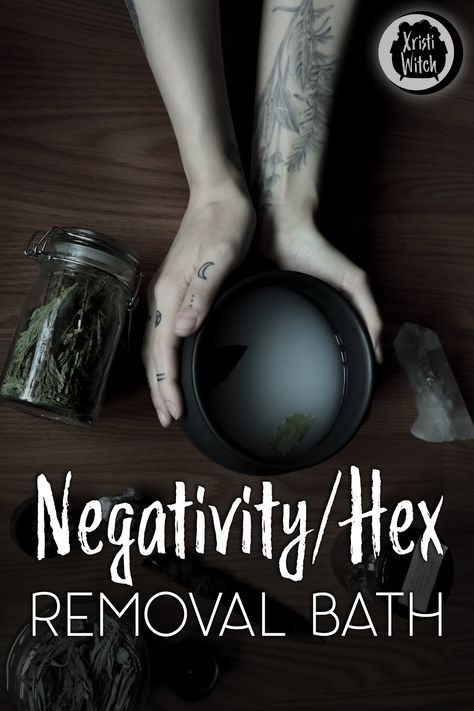 Negativity/Hex Removal Bath — Xristi Witch Pagan Family, Hex Removal, Spiritual Cleansing Bath, Samhain Altar, Cleansing Bath, Protection Sigils, Curse Spells, Vibrate Higher, Witchy Tips