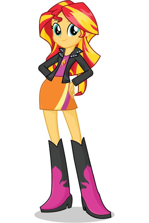 #1378215 - boots, clothes, equestria girls, hands on hips, high heel boots, jacket, leather jacket, looking at you, safe, simple background, skirt, solo, sunset shimmer, transparent background - Derpibooru - My Little Pony: Friendship is Magic Imageboard Equestria Girls Wallpaper, Sunset Color Palette, Wallpaper Sunset, Desenhos Gravity Falls, Princess Twilight Sparkle, Girls Wallpaper, Western Wallpaper Iphone, Mlp Characters, Equestria Girl