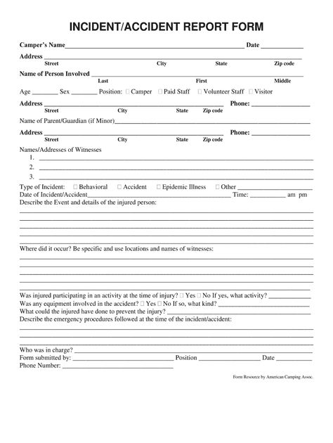 Generic Incident Report Template Accident Report Form, Incident Report Form, Incident Report, Accident Injury, Folder Templates, Annual Report Design, Police Report, Report Writing, Form Template