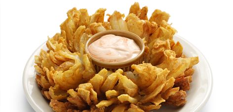 Deep Fried Onion Blossom (Flowering Onion) | Gold Medal Onion Blossom Recipe, Onion Blossom, Blooming Onion Recipes, Bloomin Onion, Restaurant Appetizers, Blooming Onion, Onion Recipes, Cat Recipes, Fried Food