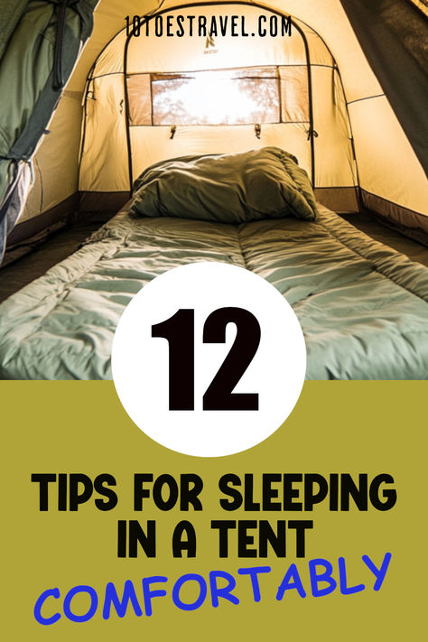 Just because you are camping, it doesn't mean that you need to have a bad night's sleep. Here are my 12 best tips for getting a good night's sleep, even when you are camping! How To Live In A Tent Full Time, Camping Comfortably, Tent Bedroom, Tent Living, Comfortable Camping, Camping Bed, Summer Goals, Cozy Night, Camping And Hiking