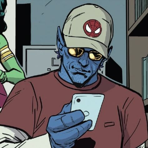 Kurt Wagner Comics, Nightcrawler Pfp, Nightcrawler Icon, Nightcrawler Marvel, Nightcrawler Comic, Nightcrawler Xmen, Kurt Wagner, Blue Elf, Marvel Phases