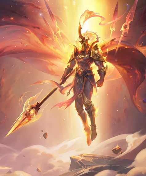 Phoenix Knight, Pantheon Lol, Constellation Illustration, Creature Fantasy, 다크 판타지, Dnd Art, Riot Games, Mythology Art, World Record