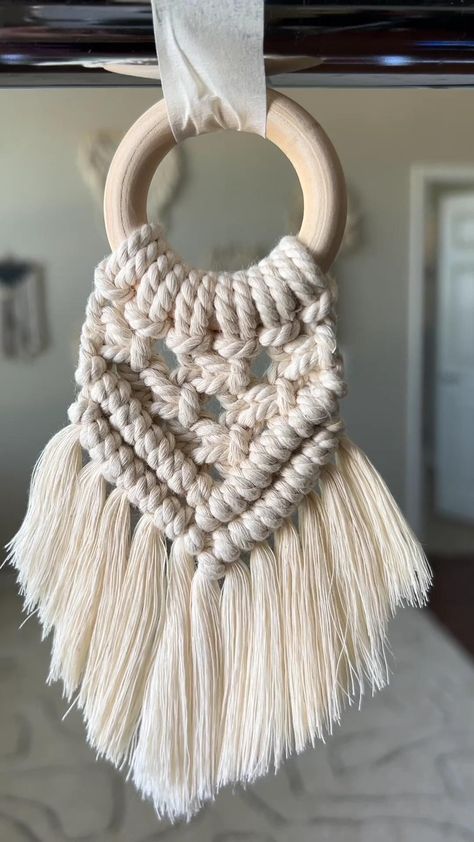 Macrame Car Charm 🥰🥰🥰 [Video] in 2024 | Macrame patterns tutorials, Macrame patterns, Car charms . #Macrame_Car_Hanging #Diy_Car_Hanging_Accessories #Macrame_Car_Charm_Diy #Macrame_Rearview_Mirror_Hanger Macrame Car Charm, Macrame Wedding Decor, Diy Macrame Earrings, Simpul Makrame, Car Hanging Accessories, Boho Car Accessories, Macrame Mirror, Boho Crafts Diy, Macrame Table Runner