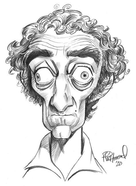 Richmond Illustration Inc. Funny Caricatures Drawing, Doodle Tips, Comic Book Style Art, Tom Richmond, Marty Feldman, رسم كاريكاتير, Caricature Sketch, Drawing Cartoon Faces, Trash Art