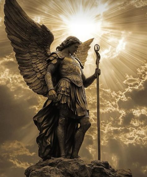 Saint Michael Wallpaper, Archangel Michael Art, Arch Angel Michael, Saint Michael Statue, Guardian Angel Statue, Saint Michael Angel, Angel Sculpture Art, Archangel Michael Tattoo, Angel Michael