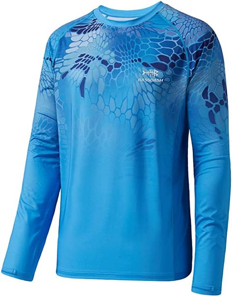 BASSDASH FS14M Men's Camo Gradient Performance Long Sleeve Fishing Shirt UPF50+ at Amazon Men’s Clothing store Beach Apparel, Mens Fishing Shirts, Plus Size Swim, Men Plus Size, Sport T-shirts, Lightweight Tops, Print Tee, Mens Plus Size, Fishing Shirts