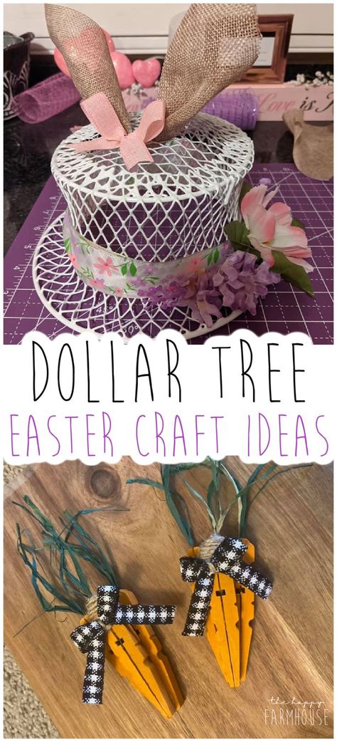 Dollar Tree Easter Craft Ideas- cheap and easy DIY projects. Dollar store easter crafts for kids and adults to make. Fun easter decorations/home decor ideas. Dollar Tree Anniversary Ideas, Walmart Easter Decor, Easter Tablescapes Ideas Dollar Stores, Dollar Tree Easter Wreath Diy, Dollar Tree Stackable Eggs, April Crafts For Adults, Dollar Tree Diy Easter Crafts, Dollar Tree Easter Crafts 2024, Tree Crafts For Adults