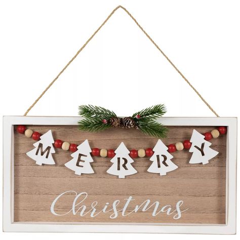 Northlight 15.75" Framed Rustic "merry Christmas" Beaded Wooden Wall Sign : Target Wooden Window Boxes, Christmas Dances, Christmas Booth, Wooden Wall Signs, Merry Christmas Images, Merry Christmas Sign, Christmas Signs Wood, Christmas Central, Wooden Cutouts