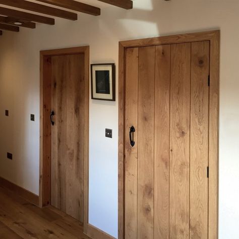 Ledged Door, Cottage Doors Interior, Internal Cottage Doors, Solid Oak Internal Doors, Barn Conversion Interiors, Rustic Doors Interior, Rustic Wood Doors, Plank Door, Internal Oak Doors