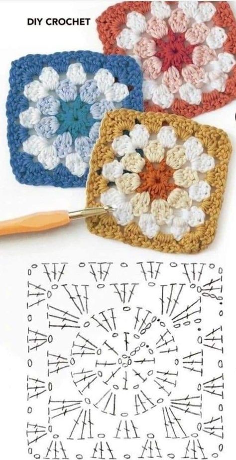 Modern Granny Square Crochet, Sac Granny Square, Gilet Crochet, Granny Square Crochet Patterns Free, Mode Crochet, Crochet Motif Patterns, Crochet Design Pattern, Crochet Handbags Patterns, Crochet Square Patterns