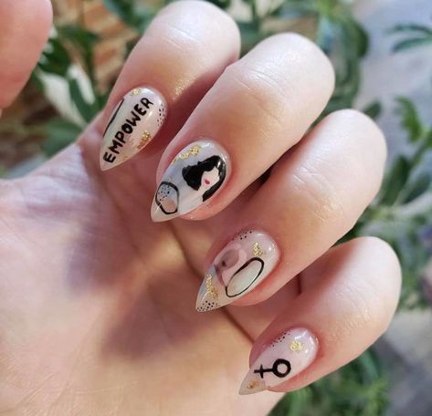 Women’s History Month Nails, Feminist Nail Art, Feminist Nails, Celebrate Women, Latest Nail Trends, Women’s History, International Women’s Day, I Love Nails, Minimalist Nails