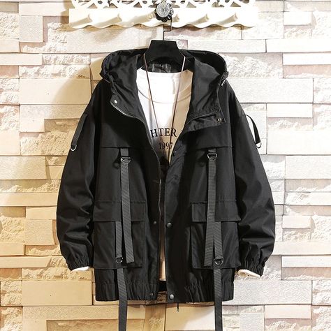 Women's Hooded Jackets 2021 Spring Causal Windbreaker Women Jackets Coats Zipper Ribbons Sportswear Jackets Bomber Famale|Jackets| - AliExpress Oversized Hooded Jacket, Windbreaker Women, Techwear Jacket, Estilo Harajuku, Womens Windbreaker, Women Jackets, Streetwear Mens, Casual Outerwear, Spring Jackets