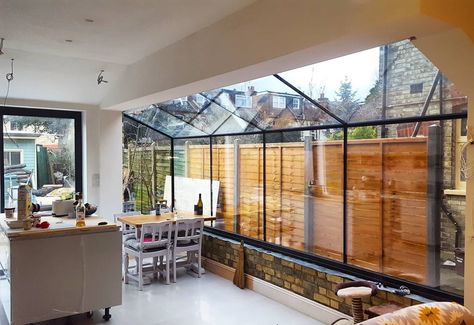 Lean To Extension Kitchen, Lean To Glass Extension, Glass Lean To Extension, Glass Lean To, Kitchen Extension Glass Roof, Lean To Extension, Glass Sliding Doors Interior, Sliding Door Interior, Street Plan