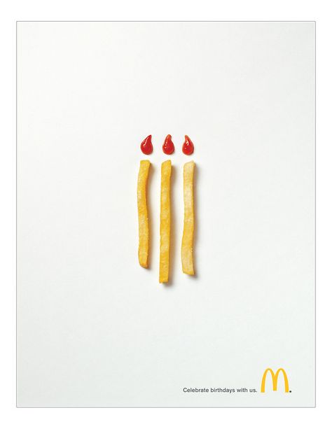 McDonald's Fry Campaign by Paul Prato, via Behance Birthday Campaign, Food Campaign, Advertising Inspiration, Print Campaign, Logos Retro, Clever Advertising, Job Offers, Creative Advertising Design, 광고 디자인