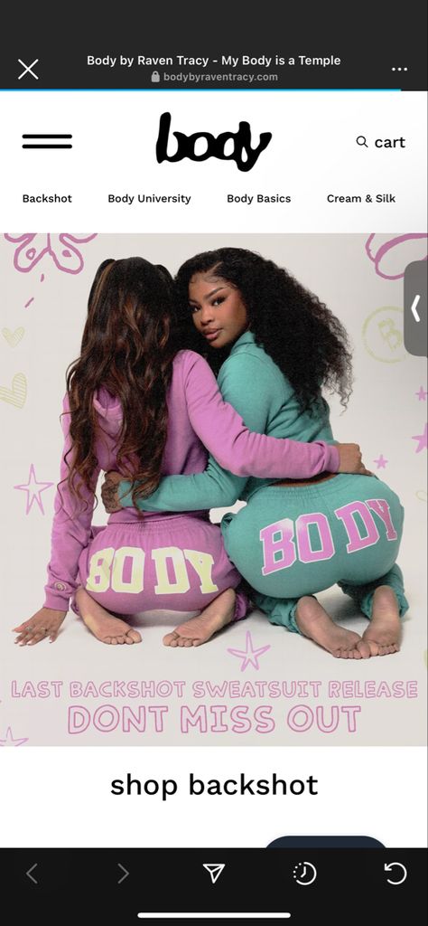 Body Sweatsuit, Bodybyraventracy Set, Raven Tracy Outfits, Body By Raven Tracy Pink, Body By Raven Tracy Sweatsuit, Juicy Culture Tracksuit, Squad Outfits, Cute Online Clothing Stores, Cute Clothing Stores