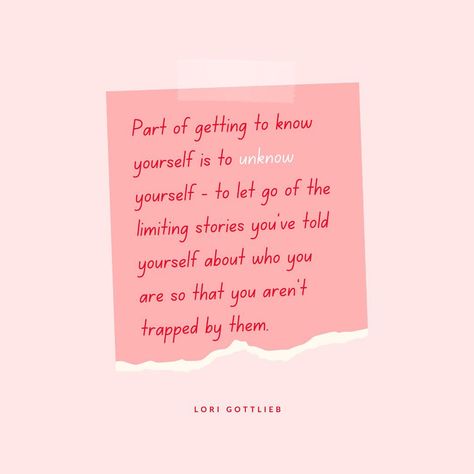 Lori Gottlieb on Instagram: “As we head into the weekend, here's a little inspiration from #MaybeYouShouldTalkToSomeone — don’t forget to make time to both know and…” Lori Gottlieb Quotes, Lori Gottlieb, This Is How You Heal Book Quotes, Getting To Know You, Make Time, Getting To Know, The Weekend, Knowing You, Letting Go