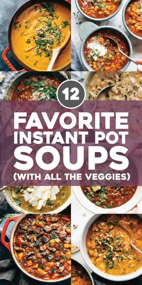 12 Favorite Instant Pot Soup Recipes #instantpot #soup #stew #instantpotrecipes #comfortfood #weeknightdinner | pinchofyum.com Instapot Soup Recipes, Instant Pot Soups, Holiday Soups, Pot Recipes Easy, Instant Pot Soup Recipes, Instant Pot Soup, Instant Pot Dinner Recipes, Easy Instant Pot Recipes, Instapot Recipes