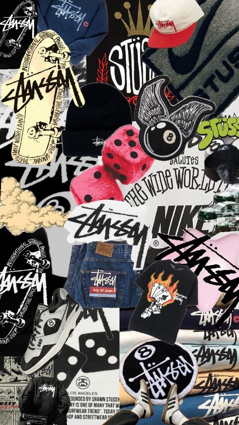 Stussy Lockscreen, Skater Boy Aesthetic Wallpaper, Stussy Sticker, Cold Pics, Skater Boy Aesthetic, Mac Wallpaper Desktop, Wallpaper For Boys, Stussy Wallpaper, Streetwear Wallpaper