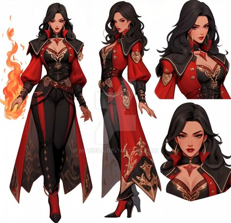 Fantasy Clothes Reference, Firebender Outfit, Firebender Oc, Character Design Concept Art, Anton Chekhov, Female Character Concept, Clothing Design Sketches, Fashion Drawing Dresses, Design Clothing