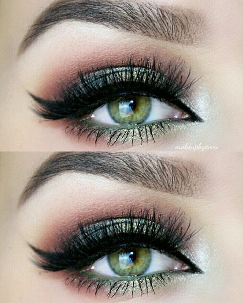 Green Eye Makeup Matte Make Up, Blue Smokey Eye, Green Smokey Eye, Pretty Eye Makeup, Makeup Looks For Green Eyes, Pink Eye Makeup, Smink Inspiration, Eyeshadow Base, Red Makeup