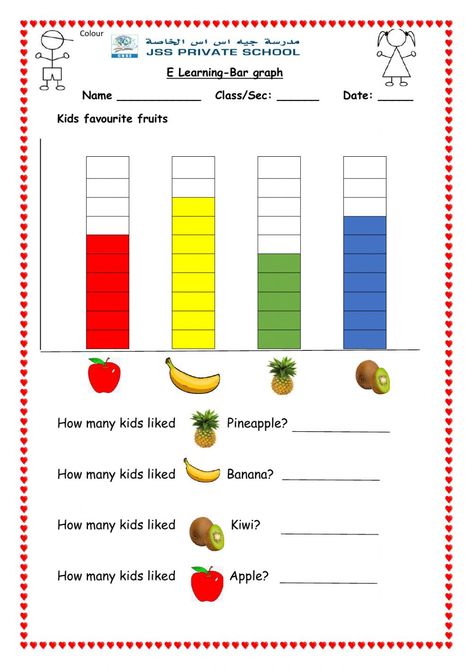 Bar Graph Worksheet, Bar Graphs Activities, Picture Graph Worksheets, Graph Worksheet, Math Fact Worksheets, Graphing Worksheets, Picture Graphs, Mathematics Worksheets, Bar Graph