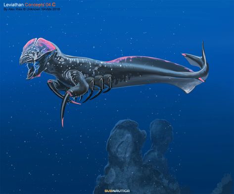 ArtStation - Shadow Leviathan Concepts 2, Alex Ries Shadow Leviathan, Alex Ries, Subnautica Creatures, Subnautica Concept Art, Subnautica Below Zero, Alien Technology, Technical Artist, Sea Creatures Art, Below Zero