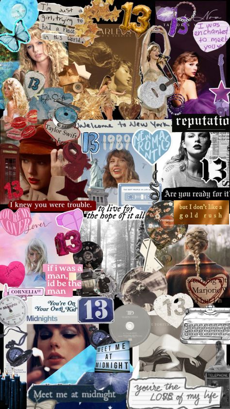 Taylor swift collage wallpaper with all eras Taylor Swift Collage Wallpaper, Taylor Swift Collage, Taylor Swift Book, Taylor Swift Images, Taylor Swift Birthday, Taylor Swift Tour Outfits, Collage Wallpaper, Estilo Taylor Swift, Taylor Swift Cute