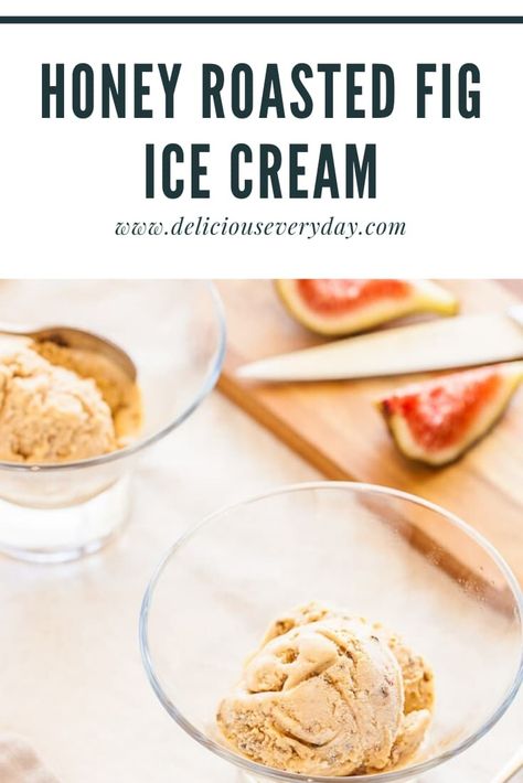 Fresh Fig Ice Cream Recipe, Fig Ice Cream Recipe, Redwall Recipes, Caramelised Figs, Fig Ice Cream, Ice Cream With Sprinkles, Homemade Ice Cream Recipe, Custard Ice Cream, Roasted Figs