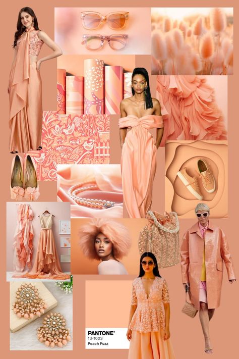 Pantone of the Year 2024- PEACH FUZZ | Behance :: Behance Peach Fuzz Dress, Food Fashion Mood Pantone, Pantone Peach Fuzz, Pantone 2024, Spiderman Cake Topper, Pantone Swatches, Fashion Trend Forecast, Trend Forecast, Spiderman Cake