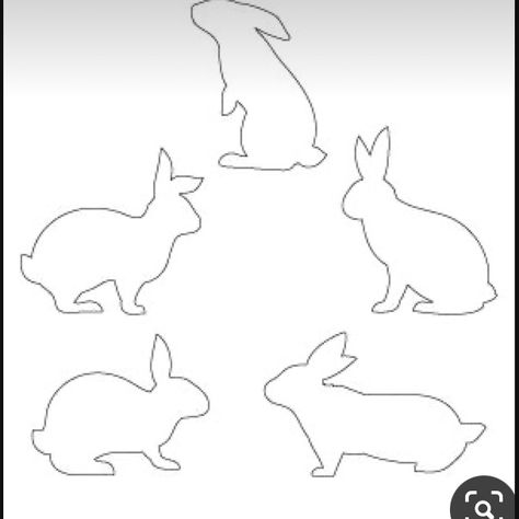 Rabbit Outline Drawing, Free Bunny Patterns Printable, Bunny Stencil Templates Free Printable, Bunny Outline Printable, Rabbit Side View, Easter Bunny Outline, Rabbit Outline, Rabbit Template, Bunny Outline