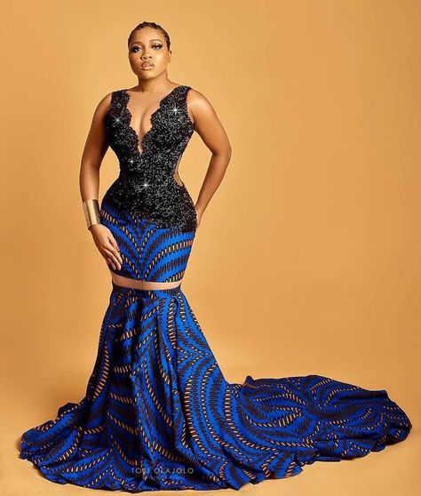 Dress Ankara, African Prom Dresses, Ankara Gowns, Ankara Gown Styles, Black Halloween Dress, African Wedding Dress, Ankara Dresses, Long Gown Dress, Dress African