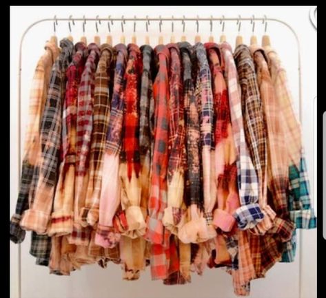 Bleached Flannels, Boho Plaid, Bleached Flannel Shirt, Bleached Flannel, Giddy Up Glamour, Mens Flannel Shirt, Flannel Women, Fabric Patch, Flannel Fabric