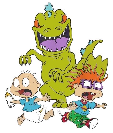 Classic Cartoon Characters Wallpaper, Rugrats Tattoo Ideas, Rugrats Tattoo, Cartoons 50s, Coach Wallpaper, Reptar Rugrats, Half Sleeve Tattoos Sketches, Rugrats Characters, 1980 Cartoons