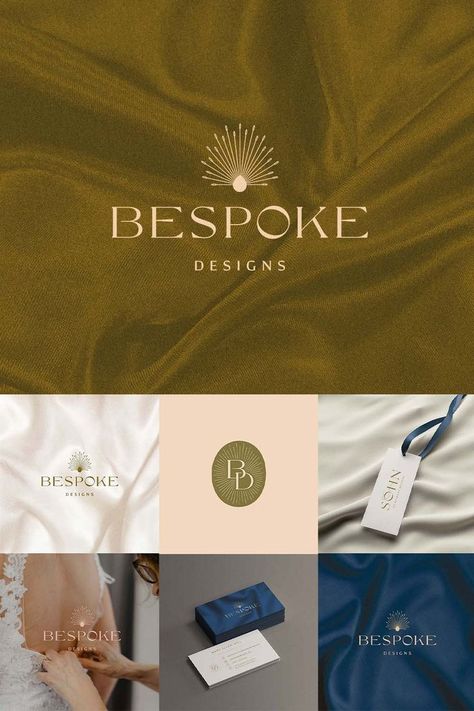 Branding identity for a seamstress and designer for custom alterations by Gem Creative Co. #logo #branding #brand #graphic #design #art #deco # luxury #elegant #feminine #business #seamstress #beauty #bridal #gold #navy #blue #royal #emblem Glamour Logo, Creative Logo Ideas, Art Deco Logo, Boutique Logo Design, Trendy Logos, Beautiful Logos Design, Lets Talk, Instagram Branding, Beautiful Logos