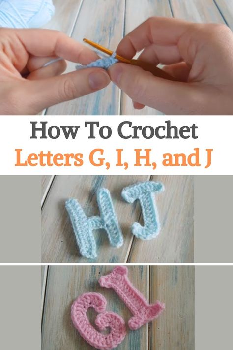 Crochet Letter J Pattern Free, Embroider Letters On Crochet, Crochet Names Letters, Crochet Letters Pattern Free, Crochet Alphabet Letters, Crochet Letters Pattern, Crochet Decorations, Crochet Baby Projects, Stitch Letters