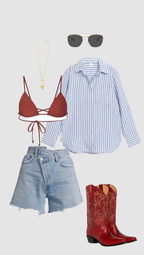 red white and blue patriotic country fourth of july outfit 4th Of July Aesthetic Outfits, Forth Of July Outfits Aesthetic, Fourth Of July Outfits Aesthetic, 4th Of July Outfits Aesthetic, Red White And Blue Outfits, 4th Outfits, Trip Fits, Fourth Of July Outfit, Outfit Bar