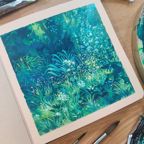 The Sketchbook, Peacock Painting, Gouache Art, Spring Nature, Sketchbook Inspiration, Ink Illustrations, Environmental Art, Gouache Painting, Art Plastique