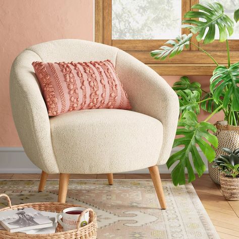 Sherpa Accent Chair, Cream Accent Chair, Fluffy Chair, Target Home, Walmart Home, Door Shoe Organizer, Small Accent Chairs, Spring Outdoor, Decor Spring