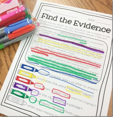 Find The Evidence, Text Evidence Activities, Reading Tutoring, Third Grade Reading, Reading Specialist, Text Evidence, 4th Grade Reading, 3rd Grade Classroom, 3rd Grade Reading