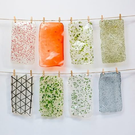 Algae by Studio Tång – Future Materials Bank Bioplastic Art, Biomaterials Design, Bioplastic Design, Bio Materials, Bio Design, Eco Materials, Material Research, Material Board, Material Science