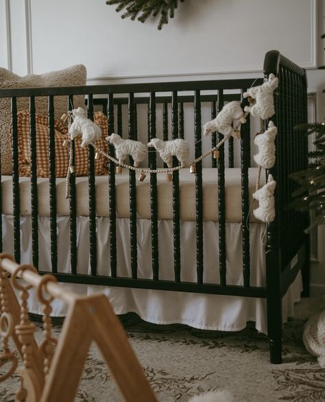 Nursery With Black Crib, Iron Baby Crib, Baby Cook, Black Crib, Western Nursery, Babies Room, Nursery Room Design, Baby Boy Room Nursery, Baby Boy Room