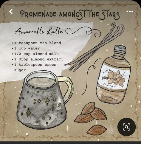 Tea With A Witch, Water Of Whimsy, Witch Tea, Kitchen Witchcraft, Kitchen Witch Recipes, Tea Drink Recipes, Homemade Cookbook, Everyday Magic, 귀여운 음식 그림