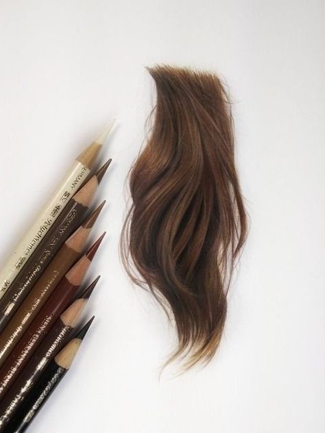 What Colours Make Brown, Hair Drawing Colored Pencil, How To Colour Realistically, Hair Sketch Realistic, How To Color Hair Colored Pencil, How To Draw Hair Colored Pencils, Colored Pencil Hair Tutorial, Hair Drawings Sketches, How To Colour Hair Drawing