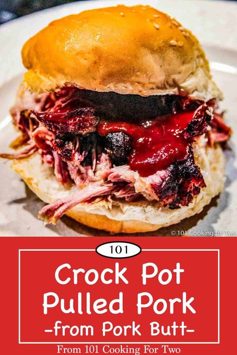 Pulled pork from pork butt is easy to make—you only need a dry rub, a pork butt (Boston butt) and your slow cooker. Everyone will love this melt-in-your-mouth BBQ pulled pork. Slow Cooker Boston Pork Roast, Bbq Pork Butts In The Crock Pot, Instant Pot Boston Pork Roast, Boston Button Bbq Crockpot, Crockpot Boston Pork Roast, Boston Button Recipes Crockpot Pulled Pork, Boneless Pork Butts In The Crock Pot, Pork Boston Button Recipes Crockpot Easy, Bone In Pork Butts In The Crock Pot