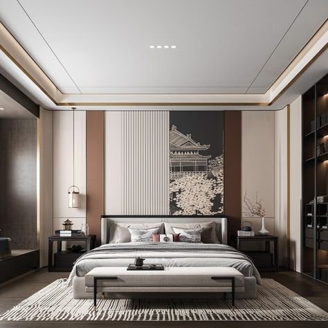 Modern bedroom Bed Panelling Modern, Kitchen Window Design, Hotel Lobby Design, Contemporary Bedroom Design, Contemporary Hotel, Hotel Room Design, Side Tables Bedroom, Classic Bedroom, Bedroom Bed Design