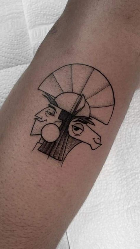 Emperors New Groove Tattoo Ideas, Emporers New Groove Tattoo, Incredibles Tattoo, Kuzco Tattoo, Unique Disney Tattoos, Emperors New Groove Tattoo, Disney Tattoo Designs, Movie Inspired Tattoos, Shrek Tattoo